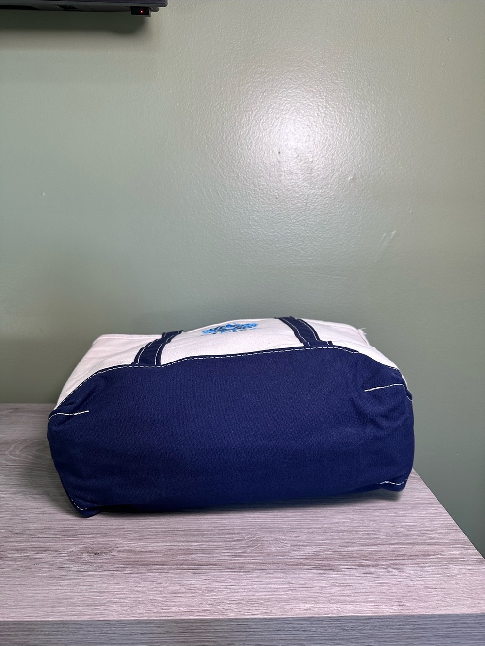 LL Bean Boat And Tote blue Trim Size Medium (16”x12”) Usa Made Outdoor - Picture 2 of 9